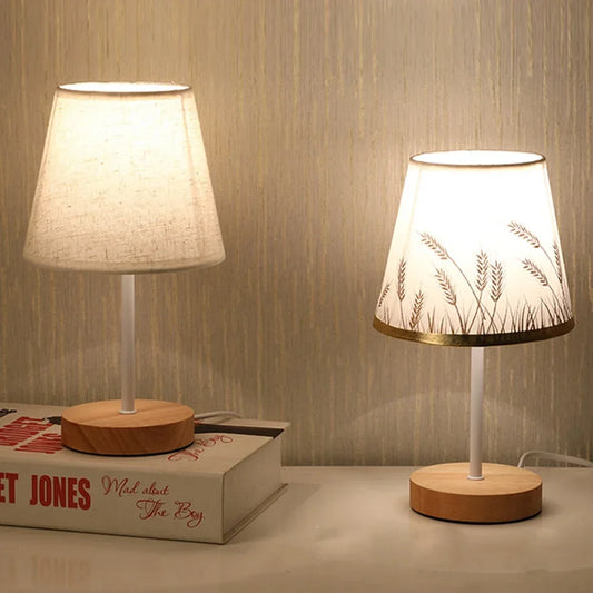 Solid Wood Cloth Nordic Decorative Lamp